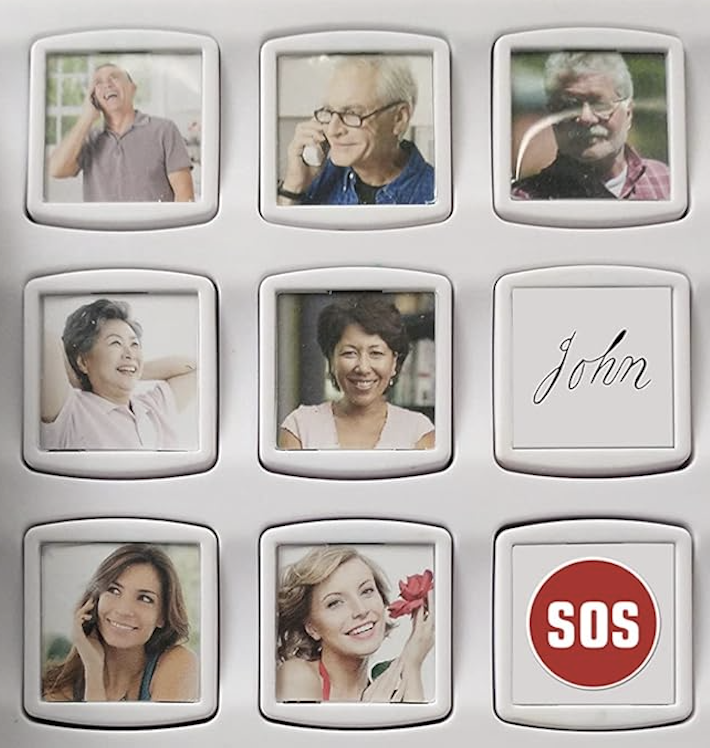 9 photo memory buttons for one-touch dialing